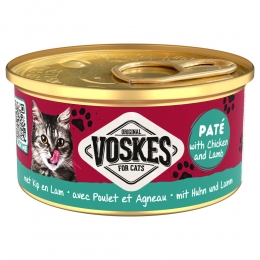 VoskesKattenvoerNatPatKipLam85gr