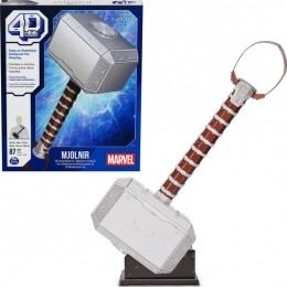 4DBuildMarvel-MjolnirThor-hamer-3DPuzzel-87stuks-kartonnenbouwpakket