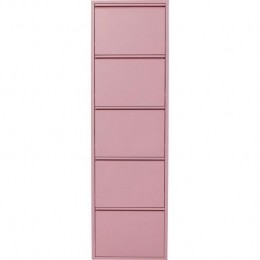 KareDesignCarusoSchoenenkast5ladenroze