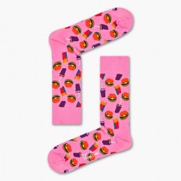 HappySocksHamburgerSokkenRoze