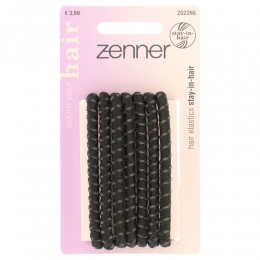 ZennerElastiekenStayinHairZwart7stuks