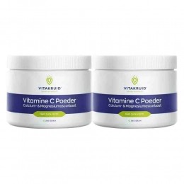 GratisVerzending2xVitakruidVitamineCPoederCalcium-Magnesiumascorbaat260gr