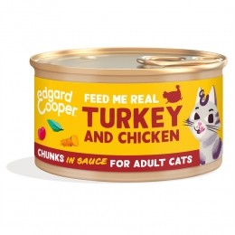 EdgardCooperKattenvoerChunksKip-Kalkoen85gr
