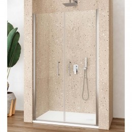 NisdeurLacusGiglioEvoSaloon2Klapdeuren95x200CmHelderGlasChroom