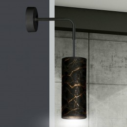 EMIBIGLIGHTINGWandlampJonitextiel1-lampzwartgemarmerd