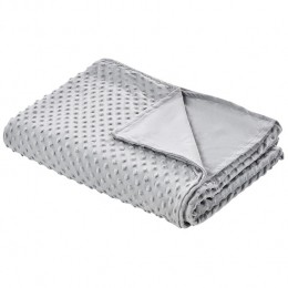 Beliani-CALLISTO-Verzwaringsdekenhoes-Grijs-150x200cm-Polyester