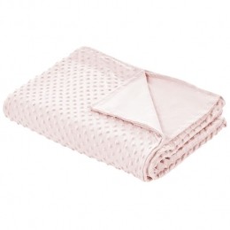 Beliani-CALLISTO-Verzwaringsdekenhoes-Roze-120x180cm-Polyester