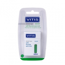 3xVitisWaxedDentalTapeFluorideMint50meter