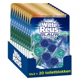 10xWitteReusToiletblokBlauwActiefEucalyptus2stuks