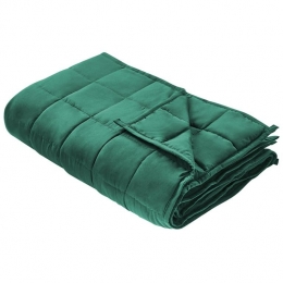 Beliani-NEREID-Verzwaringsdeken-Groen-100x150cm-Polyester