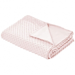 Beliani-CALLISTO-Verzwaringsdekenhoes-Roze-100x150cm-Polyester