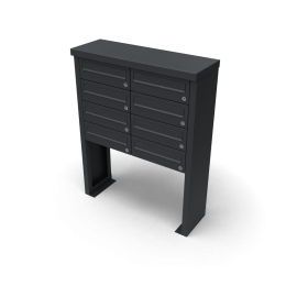 Multiboxbrievenbus2breed4hoogzwart-Geroba
