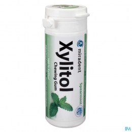 MiradentKauwgomXylitolGroeneMuntZonderSuiker30Stuks