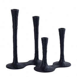 PTMDLynetteBlackCastedAluCandleholderRoundsBase