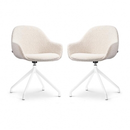 NolonNola-MaeDraaibareEetkamerstoelenBouclBeige-Wit-2x
