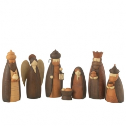J-LinefiguurKerststal7delig-polyresin-bruin