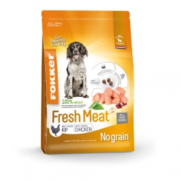 3xFokkerFreshMeatHondenvoerKip25kg