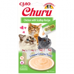 12xCiaoKattensnackChuruKip-SintJacobsschelp60gr
