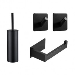 XIVADAToiletaccessoiresset-4delig-Zonderboren-Rvs-Zwart