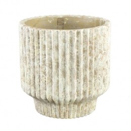 PTMDGabrielBloempot-40x40x40cm-Keramiek-Creme