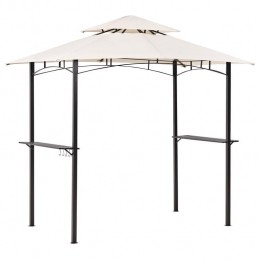 Beliani-NARO-Tuinpaviljoen-Beige-Staal