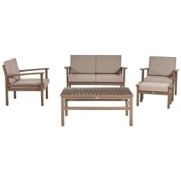 Beliani-MANILAII-Loungesetvoor4-Donkerhoutkleur-Acaciahout