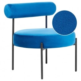 Beliani-ALPHA-Fauteuil-Marineblauw-Fluweel