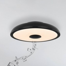 GloboLEDplafondlampRaffyluidsprekerRGBWzwart