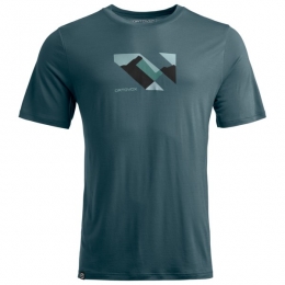 Ortovox-140CoolLandscapeT-Shirt-MerinoshirtmaatSgrijs
