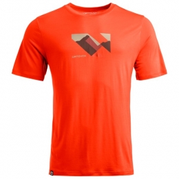 Ortovox-140CoolLandscapeT-Shirt-MerinoshirtmaatSoranje