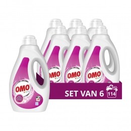 6xOMOVloeibaarWasmiddelKleur19Wasbeurten950ml