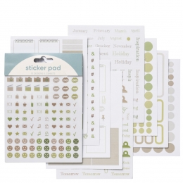 Stickerpad-20vellen-groenbeige