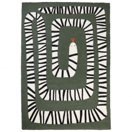 Beliani-OKAPI-Vloerkleed-Donkergroen-160x230cm-Wol