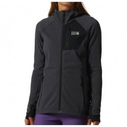 MountainHardwear-WomensPolartecPowerGridFullZip-FleecevestmaatSzwart