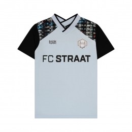 TouzaniLaManchaFCStraatTrainingsshirtKidsLichtblauwZwartWit