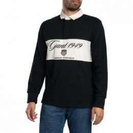 PoloShirtLangeMouwGantGeblokkeerdzwaarRuggerpoloshirt