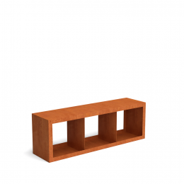 Eguracortenstaalhoutopslagonderverdeling3vakken1500x385x500mm-Geroba