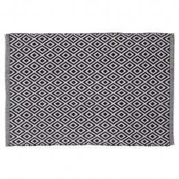 BadmatSealskinTrellis60x90cmKatoenZwart