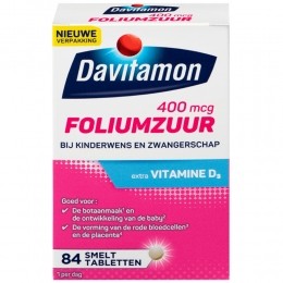 GratisVerzendingDavitamonFoliumzuur84smelttabletten