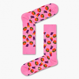 HappySocksHamburgerSokkenRoze