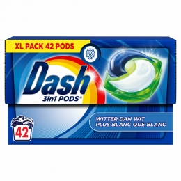 4xDashWasmiddelcapsules3in1PodsWitterdanWit42stuks