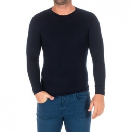 T-ShirtLangeMouwKissesampLove1625-H-MARINO