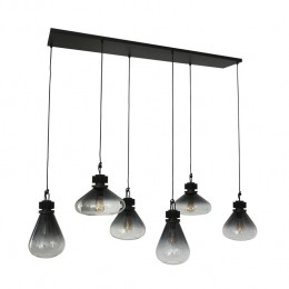Steinhauer-Flere-hanglamp6lichts-smokeglas