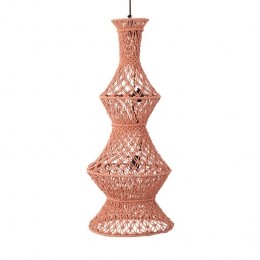 PTMDMilleyOrangecottonmacramehanginglamp3layers