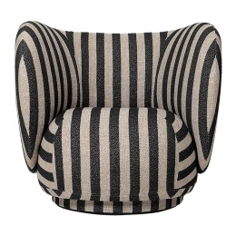 FermLIVINGRicoWolblendFauteuil-ZandZwart