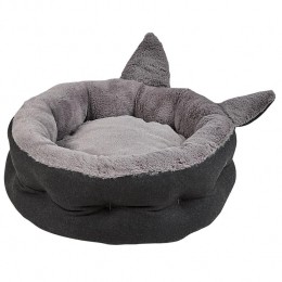 Beliani-KEPEZ-Dierenbed-Donkergrijs-Polyester