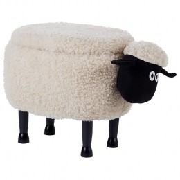 Beliani-SHEEP-Poef-Lichtbeige-Polyester
