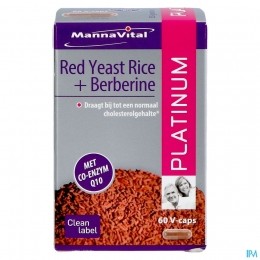 MannavitalRedYeastRiceberberinePlatinum60VeganCapsules