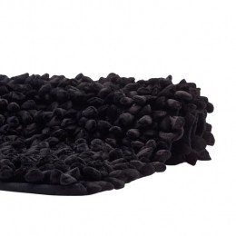 RoccaBadmatBlack70x120cmZwartKatoenPolyester