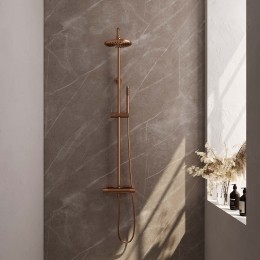 RegendoucheBrauerCopperShowerpipemetThermostaat30cmKoper